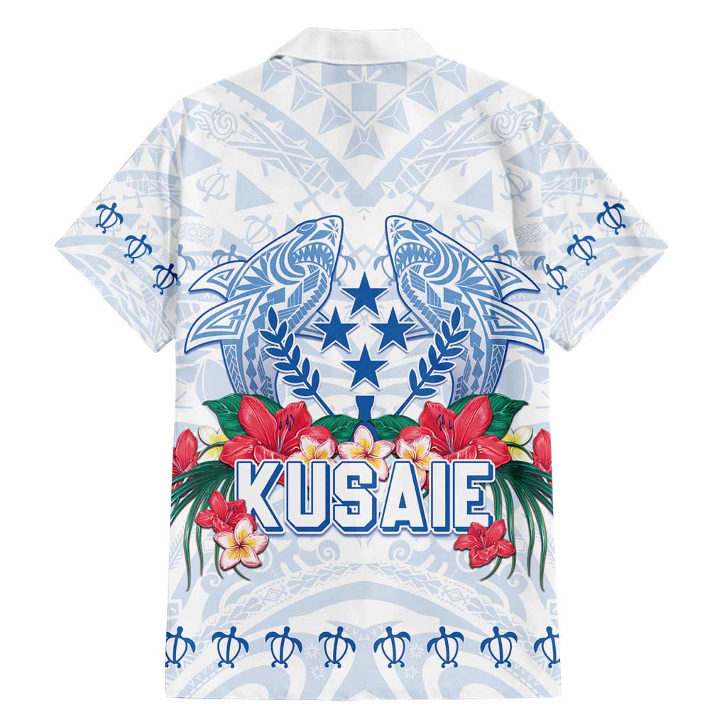 Happy Kosrae Liberation Day Family Matching Off Shoulder Maxi Dress and Hawaiian Shirt Polynesian Shark Turtle Motif LT05 - Polynesian Pride