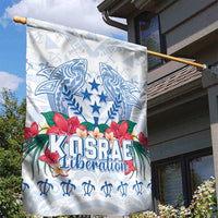 Happy Kosrae Liberation Day Garden Flag Polynesian Shark Turtle Motif