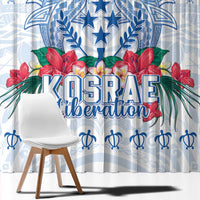 Happy Kosrae Liberation Day Window Curtain Polynesian Shark Turtle Motif LT05 - Polynesian Pride