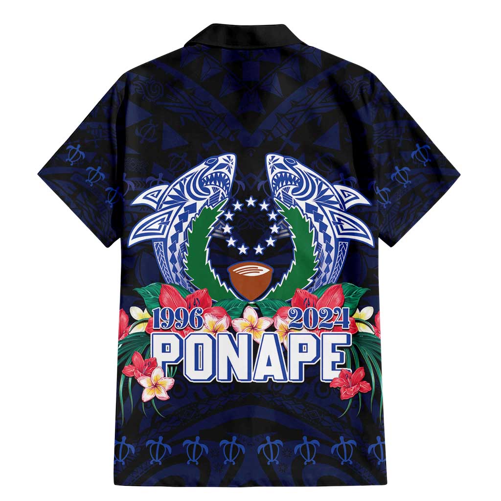Happy Pohnpei Liberation Day Family Matching Mermaid Dress and Hawaiian Shirt Polynesian Shark Turtle Motif LT05 - Polynesian Pride