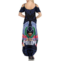 Happy Pohnpei Liberation Day Family Matching Summer Maxi Dress and Hawaiian Shirt Polynesian Shark Turtle Motif LT05 - Polynesian Pride