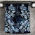 Cook Islands Tivaevae Quilt Bedding Set Navy Blue Marble - Polynesian Pride