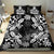 Cook Islands Tivaevae Quilt Bedding Set Black Marble - Polynesian Pride