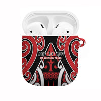 New Zealand Maori Language Week AirPods Case Mo Ake Tonu Te Reo LT05 Black - Polynesian Pride