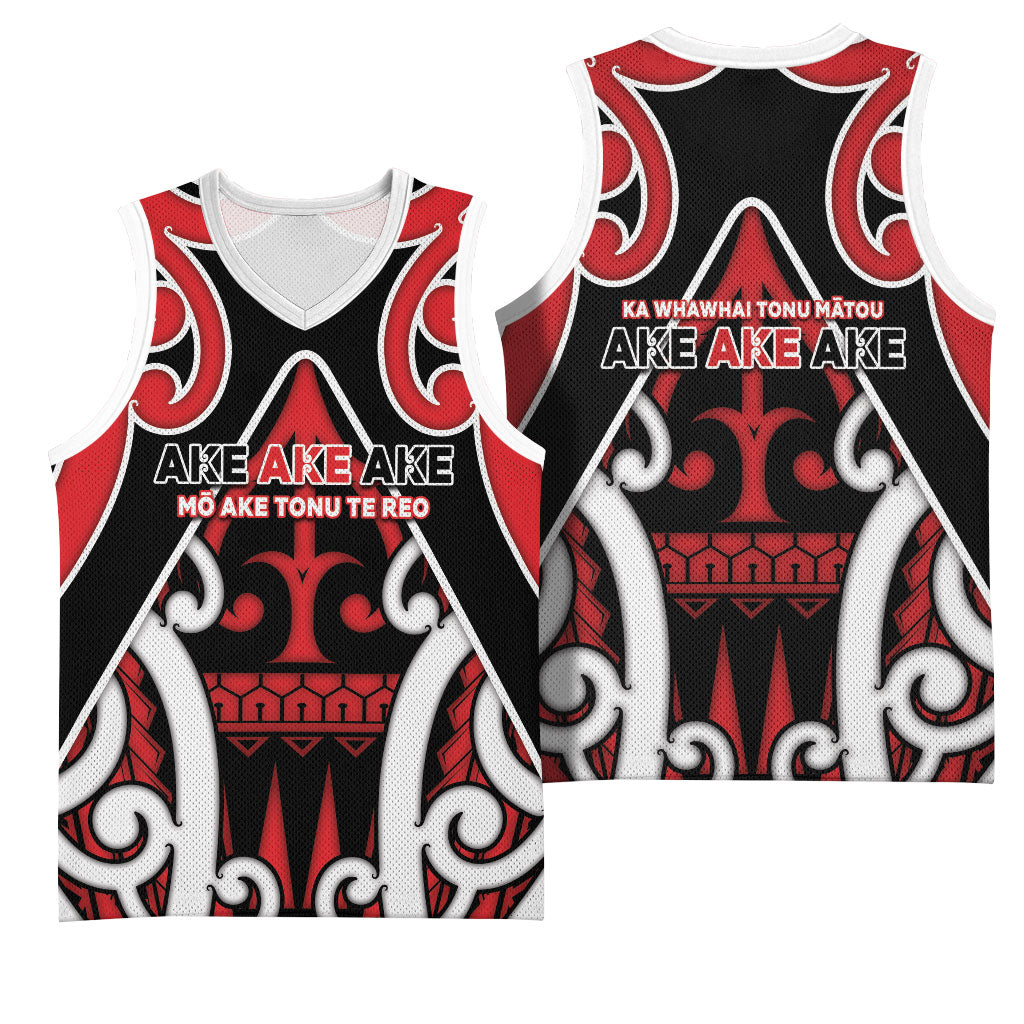New Zealand Maori Language Week Basketball Jersey Mo Ake Tonu Te Reo LT05 - Polynesian Pride