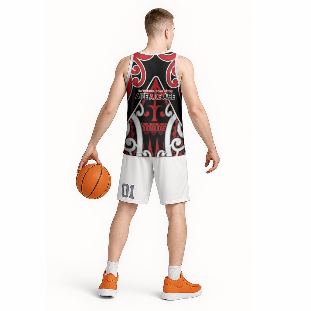 New Zealand Maori Language Week Basketball Jersey Mo Ake Tonu Te Reo LT05 - Polynesian Pride
