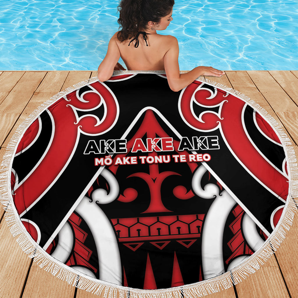 New Zealand Maori Language Week Beach Blanket Mo Ake Tonu Te Reo LT05 - Polynesian Pride