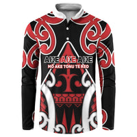 New Zealand Maori Language Week Button Sweatshirt Mo Ake Tonu Te Reo LT05 Black - Polynesian Pride