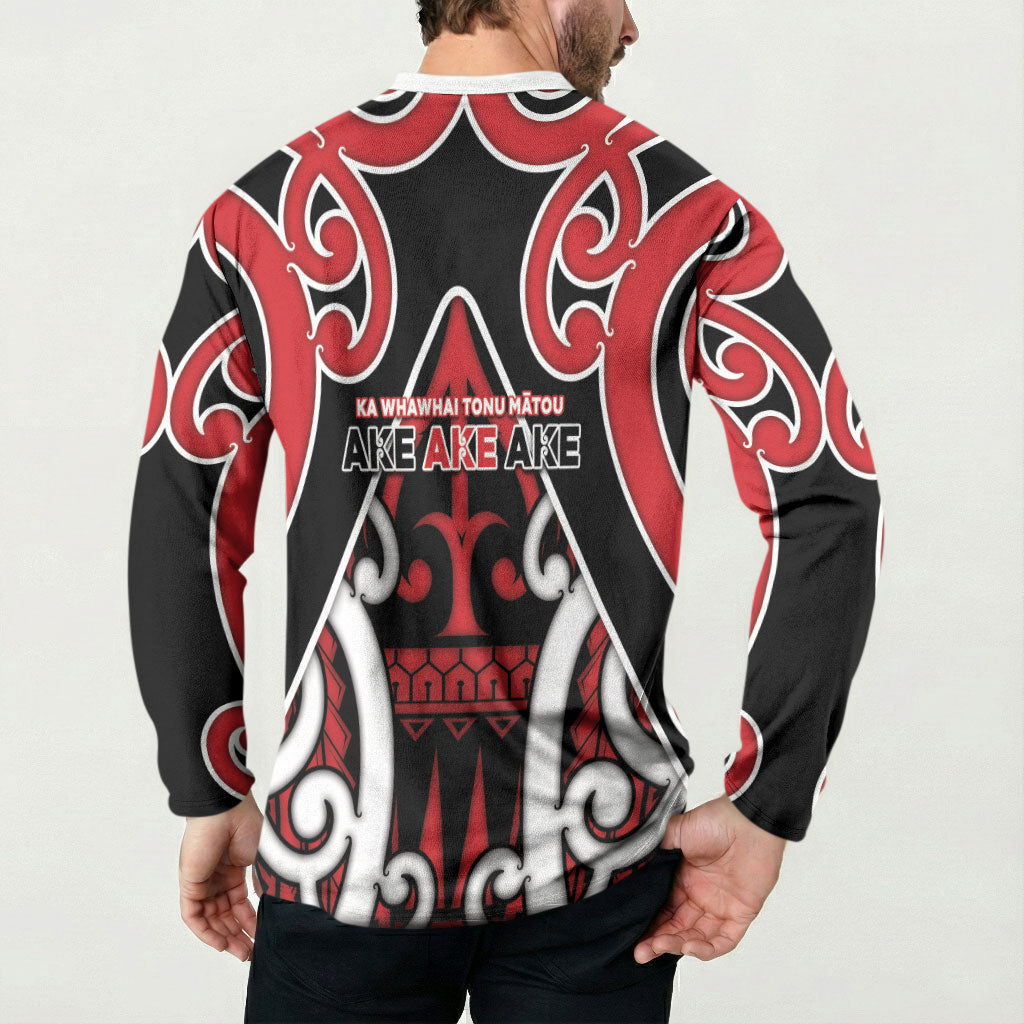 New Zealand Maori Language Week Button Sweatshirt Mo Ake Tonu Te Reo LT05 - Polynesian Pride