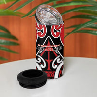 New Zealand Maori Language Week 4 in 1 Can Cooler Tumbler Mo Ake Tonu Te Reo LT05 - Polynesian Pride