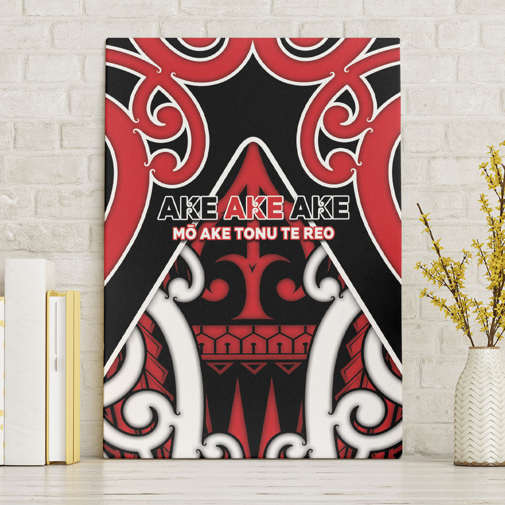 New Zealand Maori Language Week Canvas Wall Art Mo Ake Tonu Te Reo LT05 Without Frame Black - Polynesian Pride