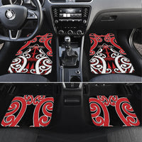 New Zealand Maori Language Week Car Mats Mo Ake Tonu Te Reo LT05 Set 4pcs Black - Polynesian Pride