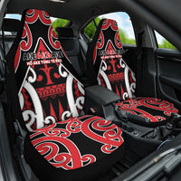 New Zealand Maori Language Week Car Seat Cover Mo Ake Tonu Te Reo LT05 One Size Black - Polynesian Pride