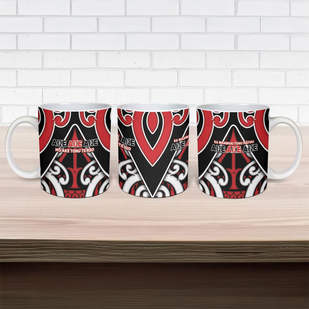 New Zealand Maori Language Week Ceramic Mug Mo Ake Tonu Te Reo LT05 - Polynesian Pride