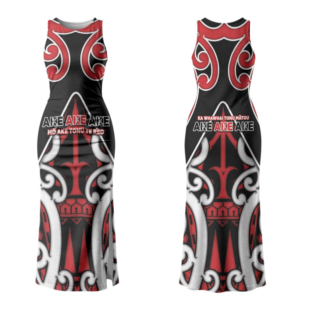 New Zealand Maori Language Week Couples Matching Tank Maxi Dress and Hawaiian Shirt Mo Ake Tonu Te Reo LT05 - Polynesian Pride