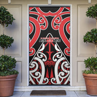New Zealand Maori Language Week Door Cover Mo Ake Tonu Te Reo LT05 Black - Polynesian Pride