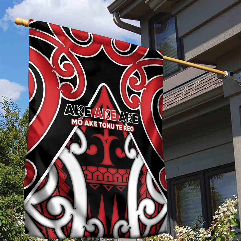 New Zealand Maori Language Week Garden Flag Mo Ake Tonu Te Reo LT05 - Polynesian Pride