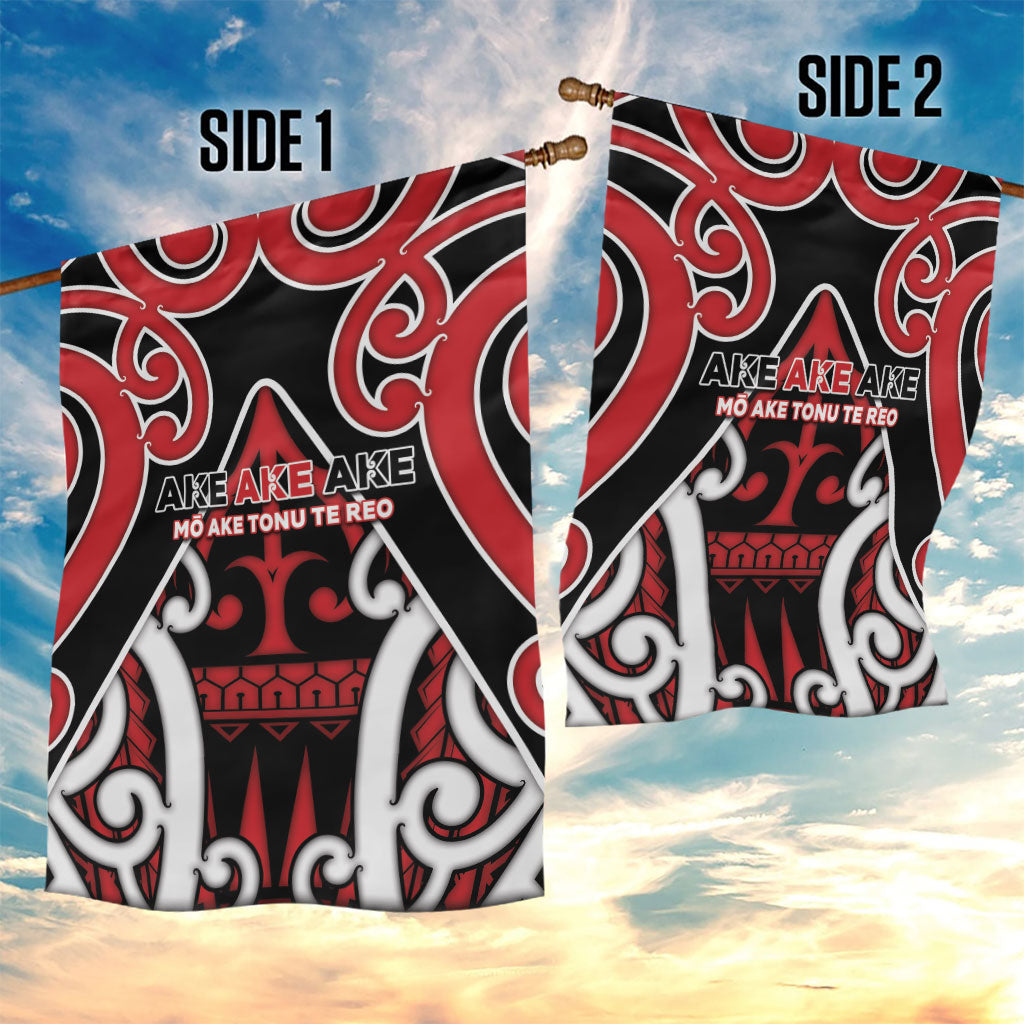 New Zealand Maori Language Week Garden Flag Mo Ake Tonu Te Reo LT05 - Polynesian Pride