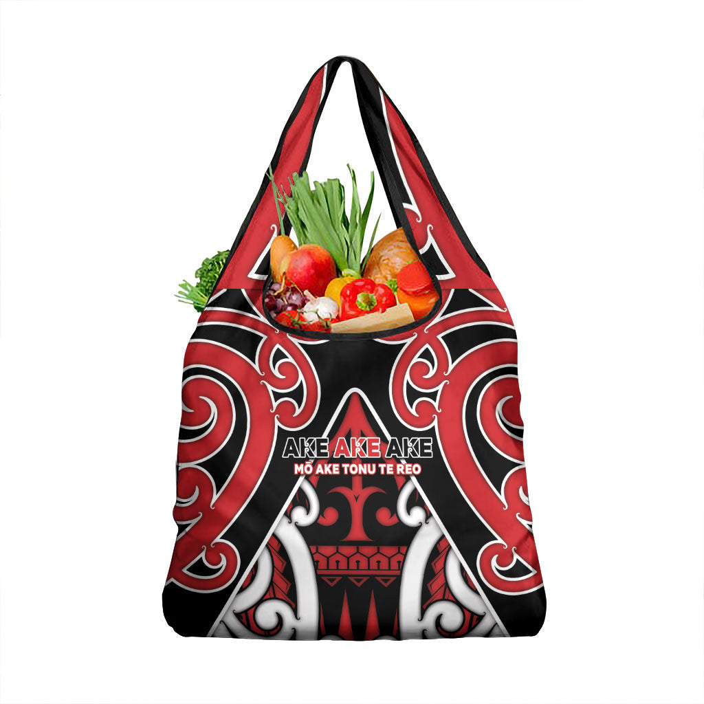 New Zealand Maori Language Week Grocery Bag Mo Ake Tonu Te Reo LT05 1-pack One Size Black - Polynesian Pride