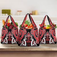 New Zealand Maori Language Week Grocery Bag Mo Ake Tonu Te Reo LT05 3-pack One Size Black - Polynesian Pride