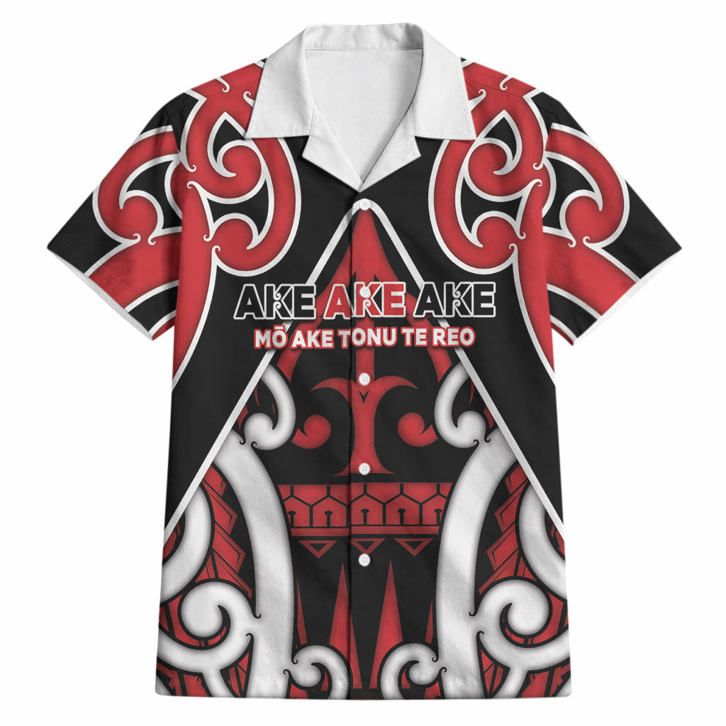 New Zealand Maori Language Week Hawaiian Shirt Mo Ake Tonu Te Reo LT05 Black - Polynesian Pride