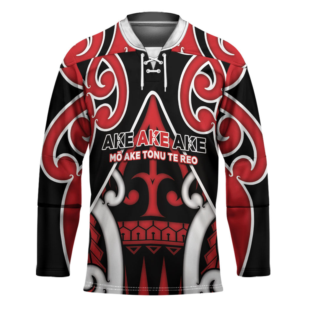 New Zealand Maori Language Week Hockey Jersey Mo Ake Tonu Te Reo LT05 Unisex Black - Polynesian Pride