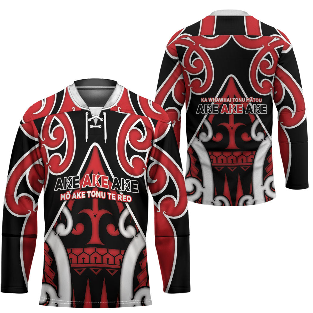 New Zealand Maori Language Week Hockey Jersey Mo Ake Tonu Te Reo LT05 - Polynesian Pride