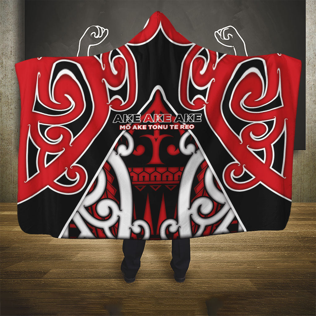 New Zealand Maori Language Week Hooded Blanket Mo Ake Tonu Te Reo LT05 - Polynesian Pride