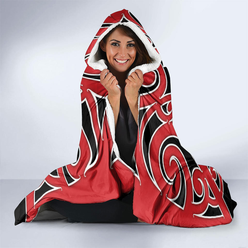 New Zealand Maori Language Week Hooded Blanket Mo Ake Tonu Te Reo LT05 - Polynesian Pride