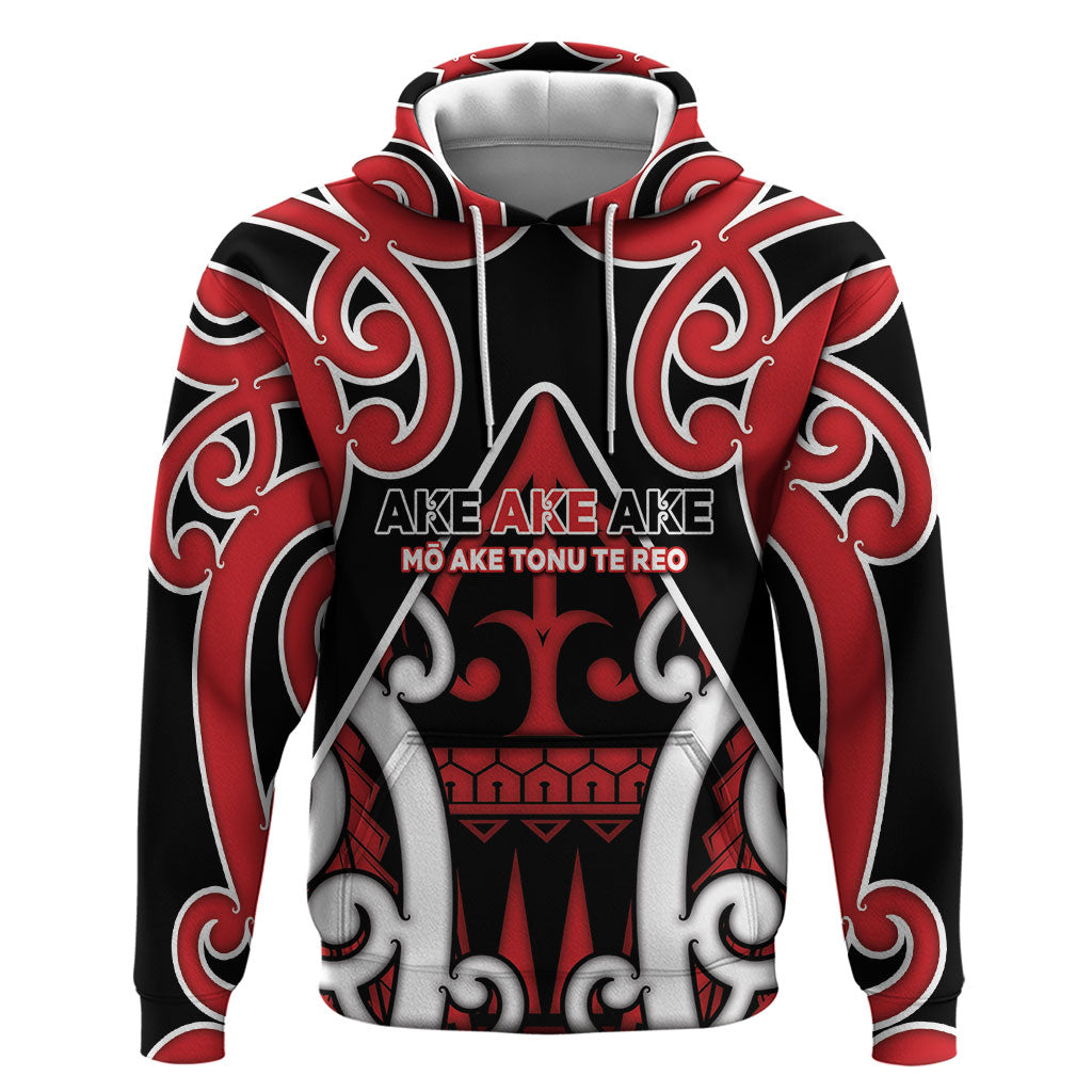 New Zealand Maori Language Week Hoodie Mo Ake Tonu Te Reo LT05 Pullover Hoodie Black - Polynesian Pride