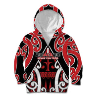 New Zealand Maori Language Week Kid Hoodie Mo Ake Tonu Te Reo LT05 Zip Hoodie Black - Polynesian Pride