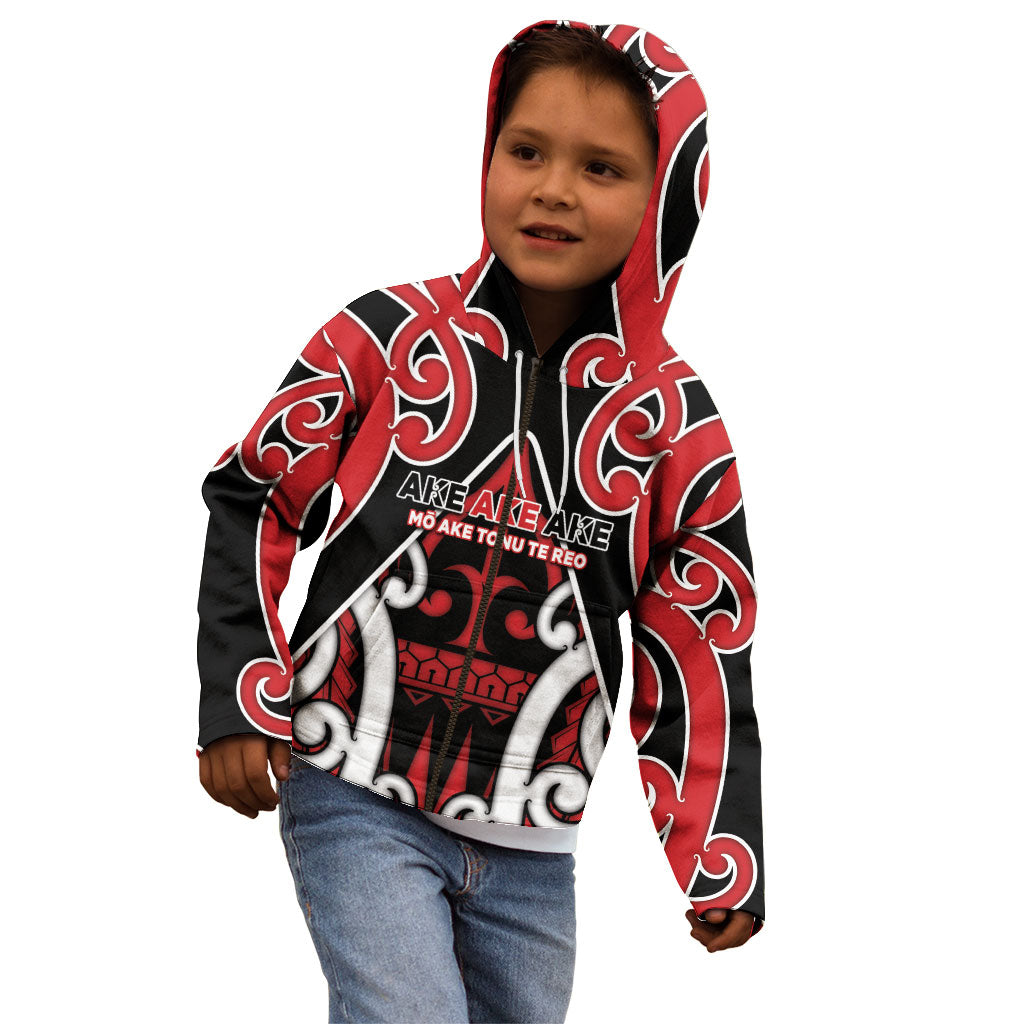 New Zealand Maori Language Week Kid Hoodie Mo Ake Tonu Te Reo LT05 - Polynesian Pride