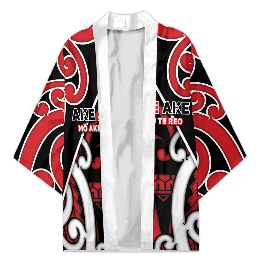 New Zealand Maori Language Week Kimono Mo Ake Tonu Te Reo LT05 Unisex Black - Polynesian Pride