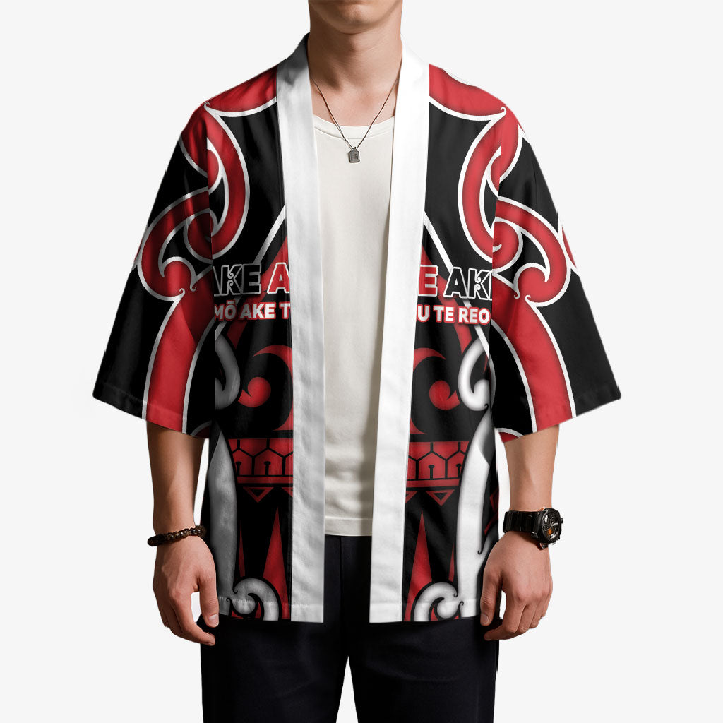 New Zealand Maori Language Week Kimono Mo Ake Tonu Te Reo LT05 - Polynesian Pride