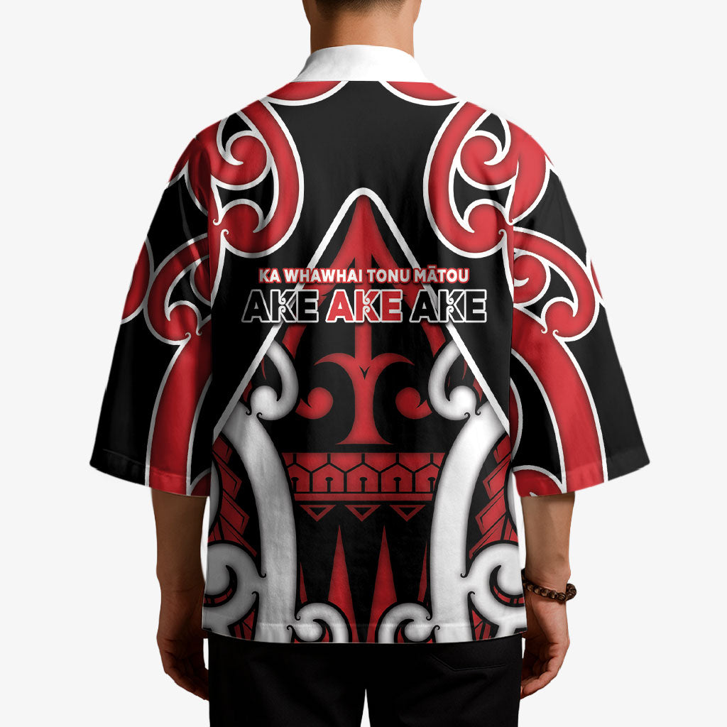 New Zealand Maori Language Week Kimono Mo Ake Tonu Te Reo LT05 - Polynesian Pride