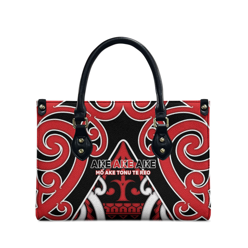 New Zealand Maori Language Week Leather Bag Mo Ake Tonu Te Reo LT05 - Polynesian Pride