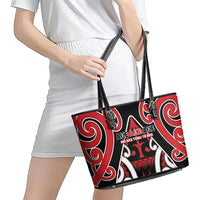 New Zealand Maori Language Week Leather Tote Bag Mo Ake Tonu Te Reo LT05 - Polynesian Pride