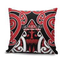 New Zealand Maori Language Week Pillow Cover Mo Ake Tonu Te Reo LT05 Black - Polynesian Pride