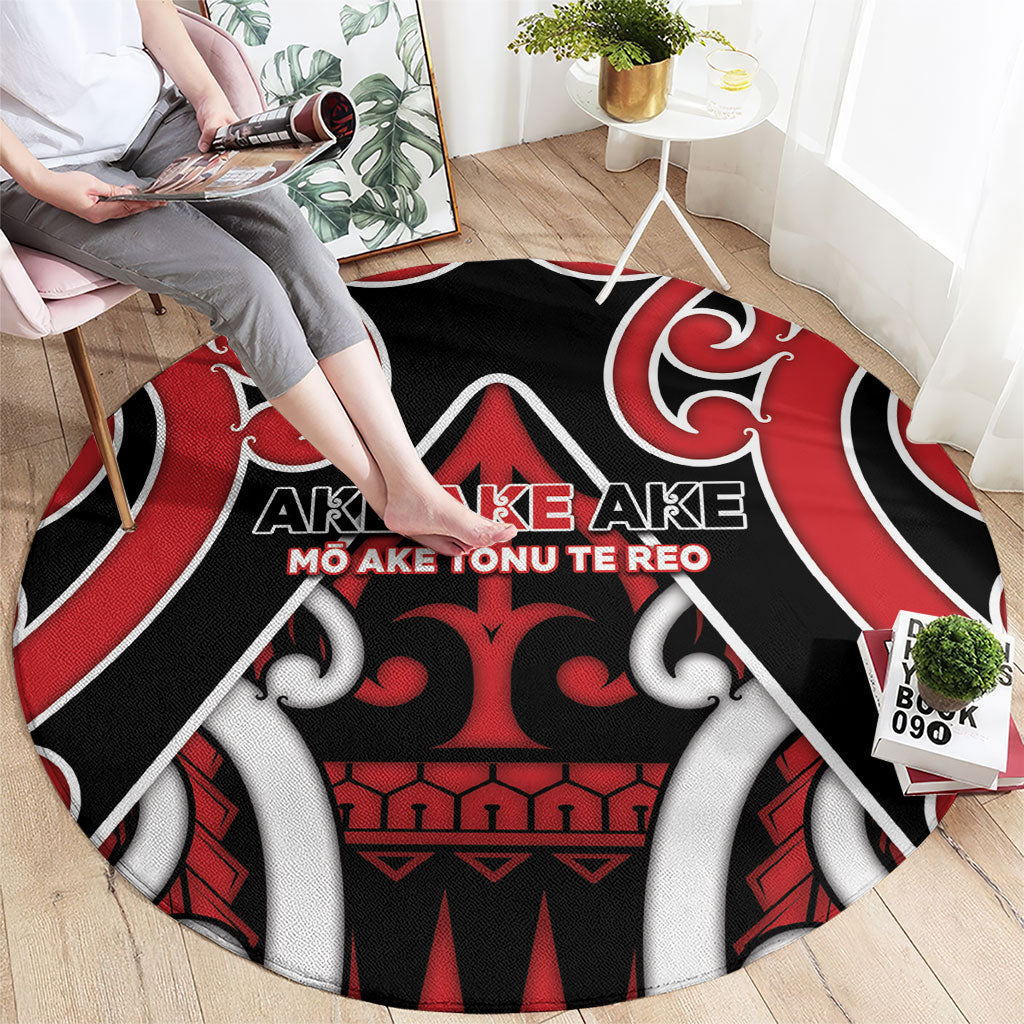 New Zealand Maori Language Week Round Carpet Mo Ake Tonu Te Reo LT05 - Polynesian Pride