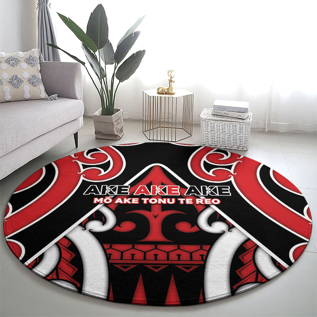 New Zealand Maori Language Week Round Carpet Mo Ake Tonu Te Reo LT05 - Polynesian Pride