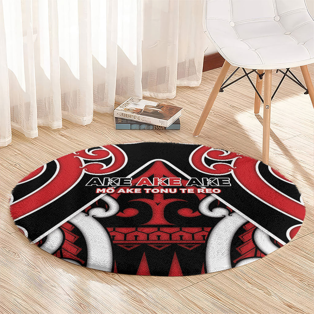 New Zealand Maori Language Week Round Carpet Mo Ake Tonu Te Reo LT05 - Polynesian Pride