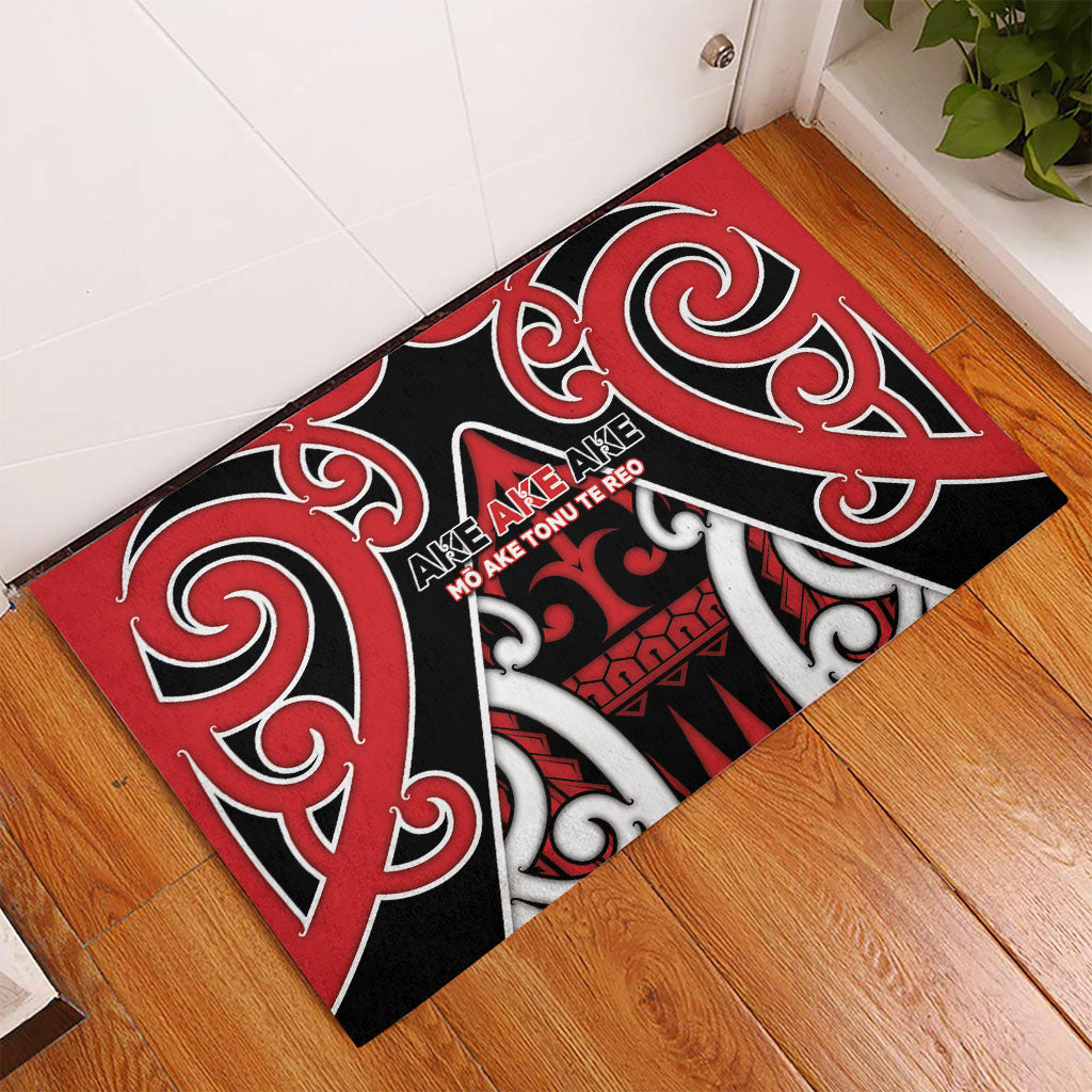 New Zealand Maori Language Week Rubber Doormat Mo Ake Tonu Te Reo LT05 - Polynesian Pride