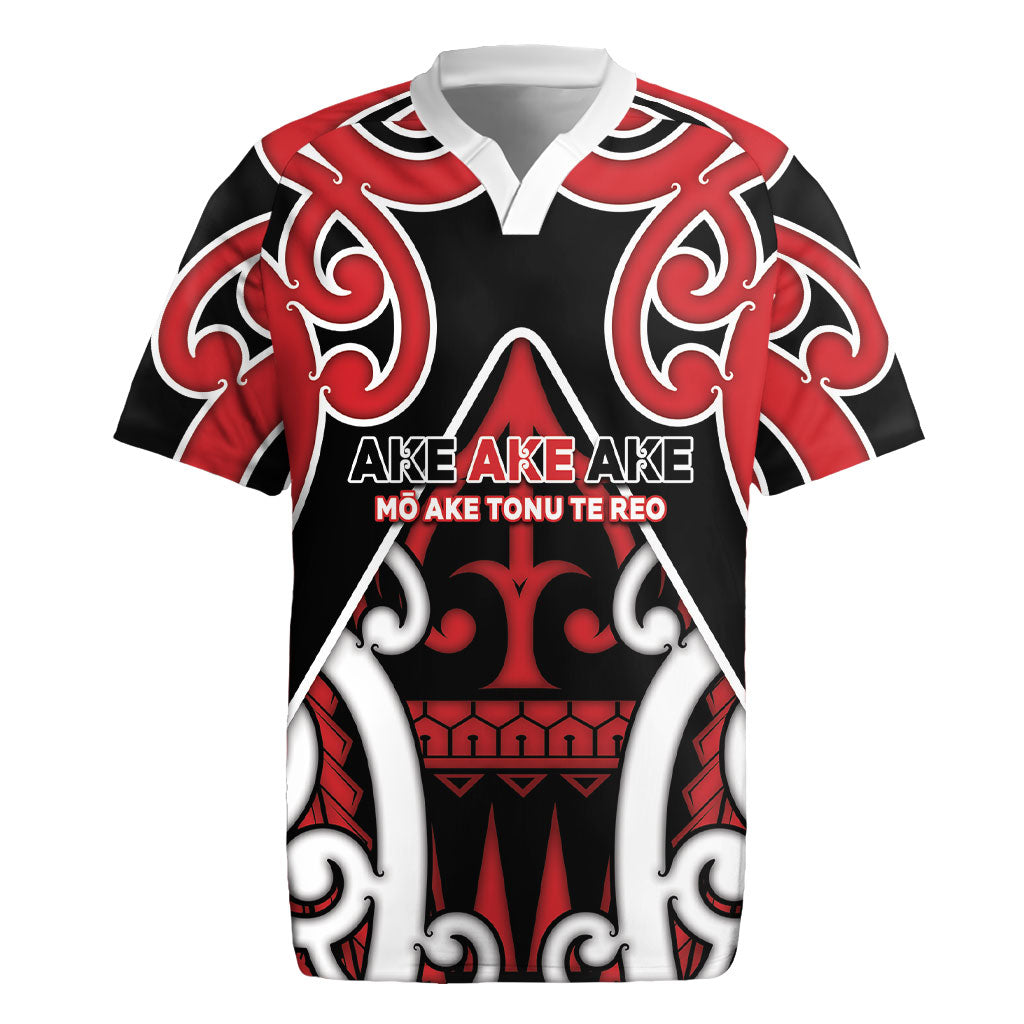 New Zealand Maori Language Week Rugby Jersey Mo Ake Tonu Te Reo LT05 Black - Polynesian Pride