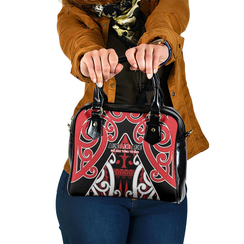 New Zealand Maori Language Week Shoulder Handbag Mo Ake Tonu Te Reo LT05 One Size Black - Polynesian Pride