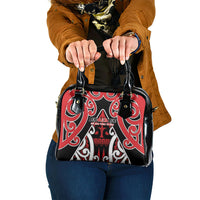New Zealand Maori Language Week Shoulder Handbag Mo Ake Tonu Te Reo LT05 One Size Black - Polynesian Pride