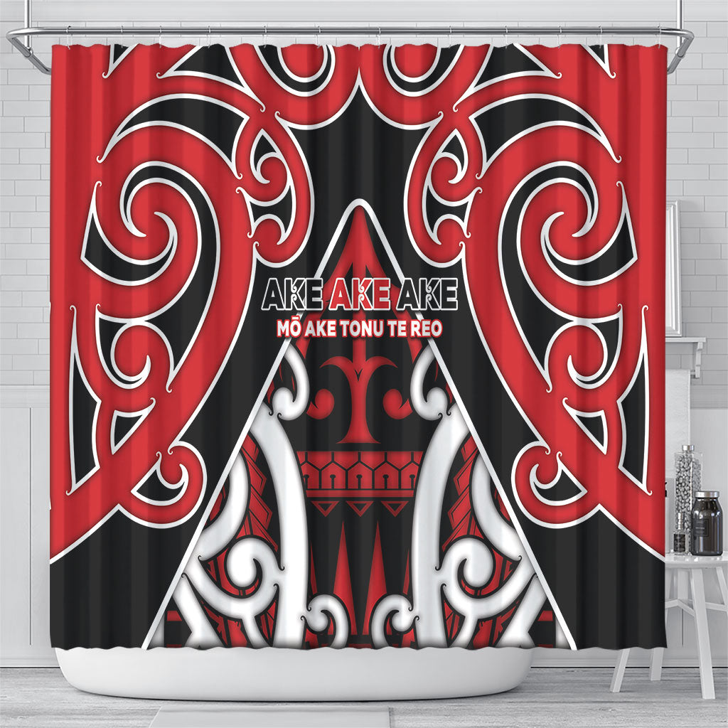 New Zealand Maori Language Week Shower Curtain Mo Ake Tonu Te Reo LT05 - Polynesian Pride