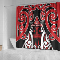 New Zealand Maori Language Week Shower Curtain Mo Ake Tonu Te Reo LT05 - Polynesian Pride
