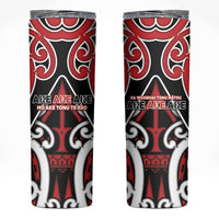 New Zealand Maori Language Week Skinny Tumbler Mo Ake Tonu Te Reo LT05 Black - Polynesian Pride