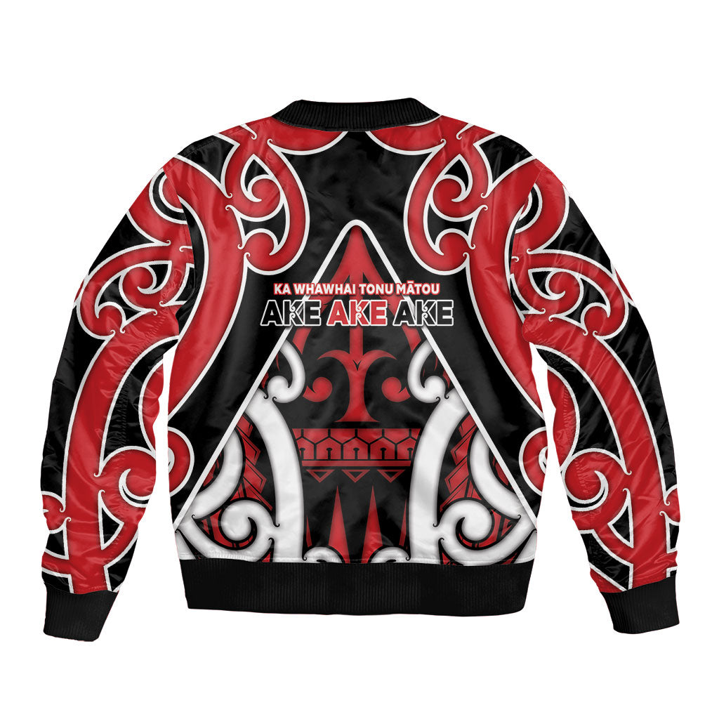 New Zealand Maori Language Week Sleeve Zip Bomber Jacket Mo Ake Tonu Te Reo LT05 - Polynesian Pride