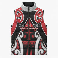 New Zealand Maori Language Week Sleeveless Puffer Jacket Mo Ake Tonu Te Reo LT05 Unisex Black - Polynesian Pride